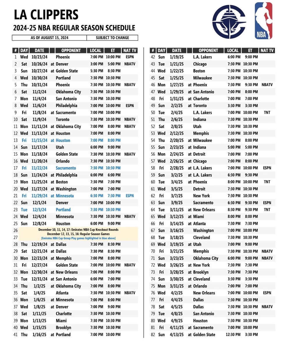 快船本赛季全部赛程，挑战与机遇并存的征程