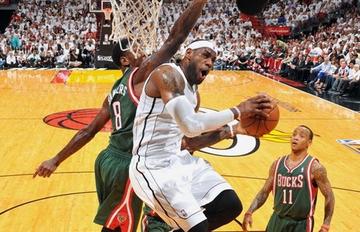 NBA季后赛焦点战，雄鹿VS热火——东决对决，激情碰撞