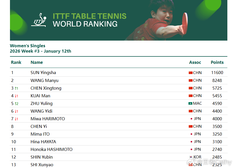 2026年奥运会乒乓球，冠军名单的展望与期待