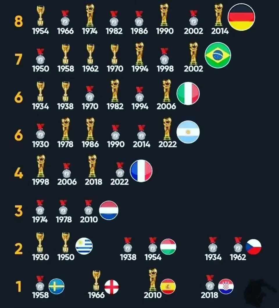 世界杯夺冠一览，荣耀与梦想的交响曲