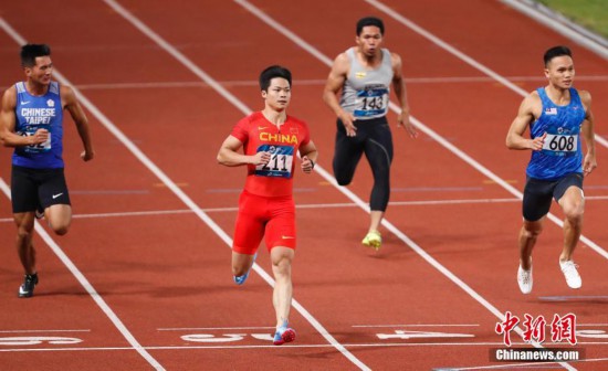 2018雅加达亚运会男子百米决赛，速度的盛宴与亚洲田径的荣耀