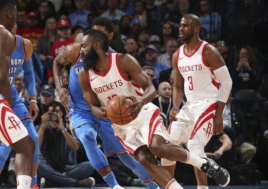 火箭VS雷霆，哈登30分引领的激情对决