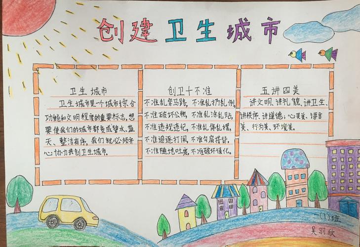 创建健康城市，共绘创卫手抄报——我们的绿色行动